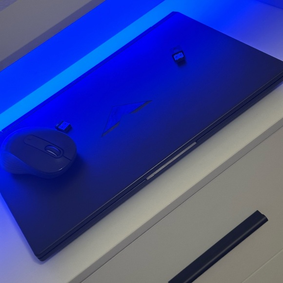 Sleek Black Laptop with Wireless Mouse - Premium Portable Computing